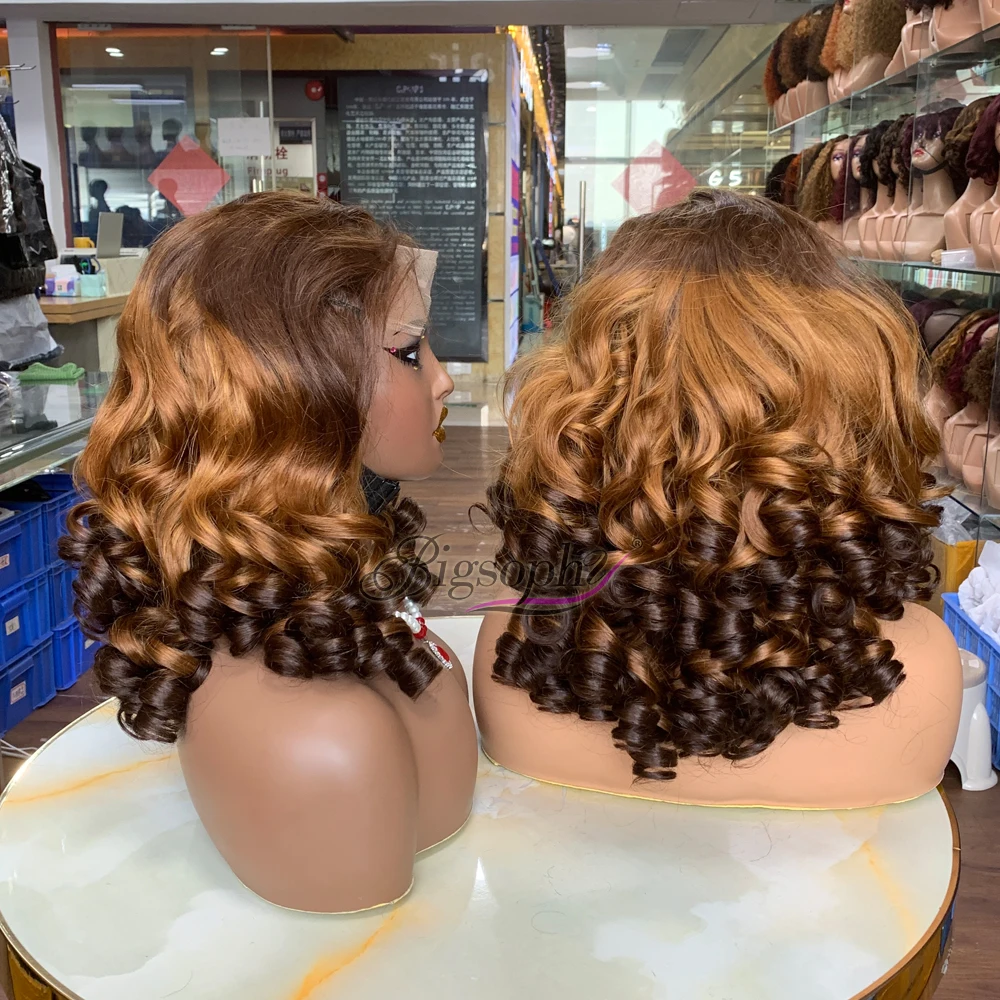3 tone bouncy curls wig Amazon.com : Jamaican Bounce Hair Extensions 8 inch Ringlet  main image 4