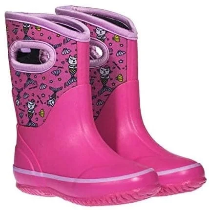 Детские неопреновые сапоги с принтом звезд для зимнего снега