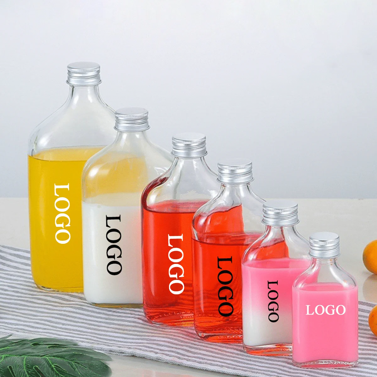 Free Sample Beverage Package 100ml 250ml 350ml 500ml Glass Juice Bottles  with Aluminum Cap - China Glass Juice Bottle, Glass Reusable Juice Bottles