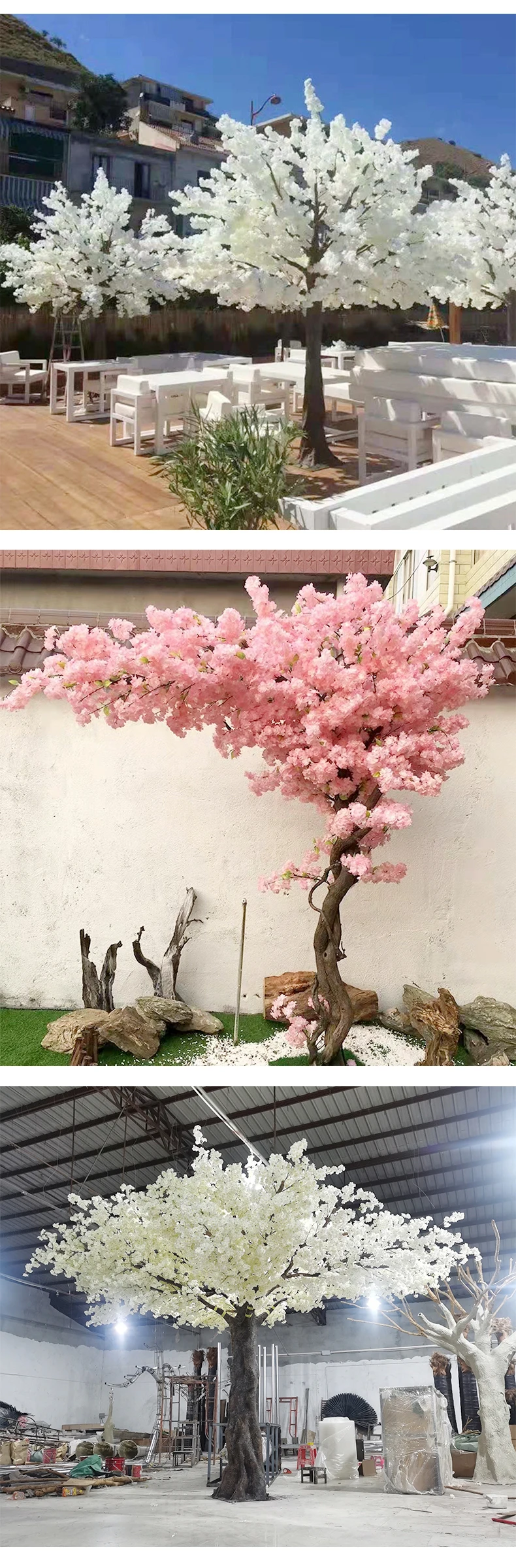 Customized Tree 10ft Tall Large Fake Cherry Blossom Tree - Natural Touch