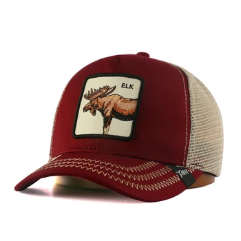 Animal Cap Bulk Fashion Embroidery Design Baseball Cap 5 Panel Trucker Mesh Hats Cap