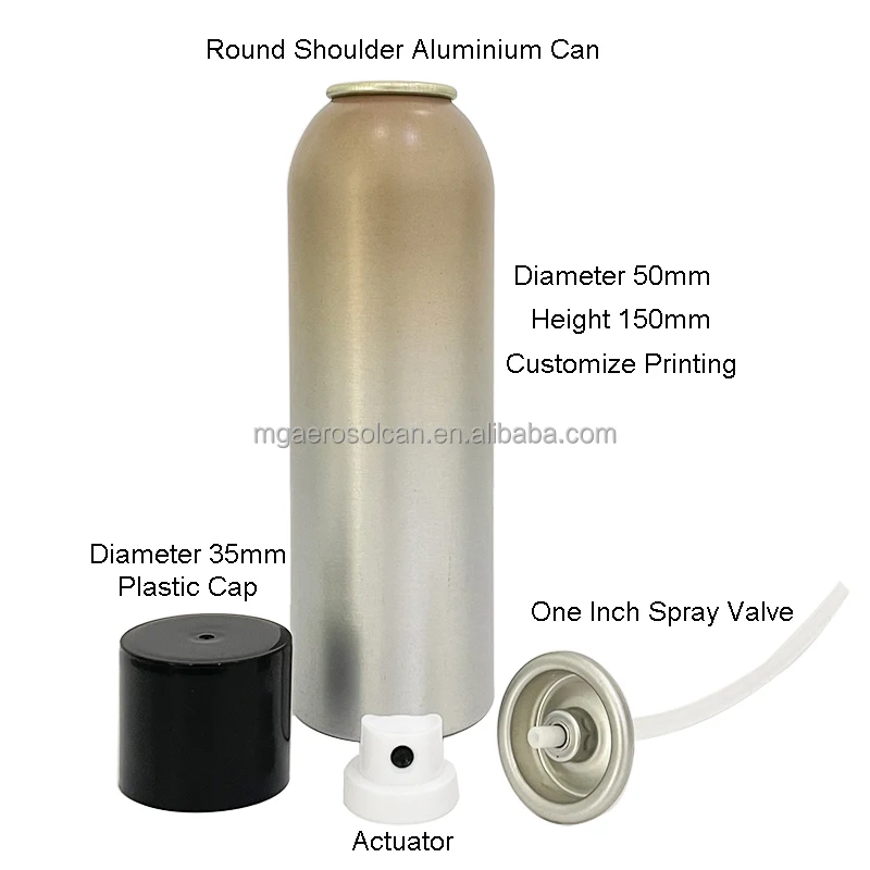 OEM Aluminum Can Cosmetics Spray Aerosol Aluminum Can with Valve and ...