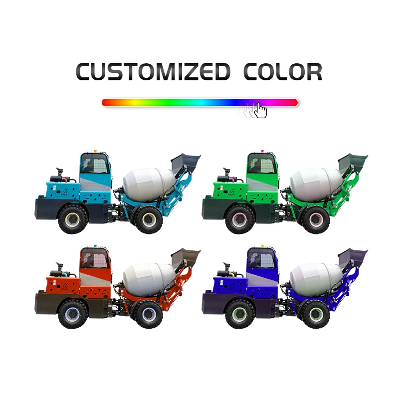 Small Mini Self-loadng Concrete Mixer Truck Ready Mix Concrete Mixer Design of Mixer Truck Portable Automatic Wheel Concrete Mix