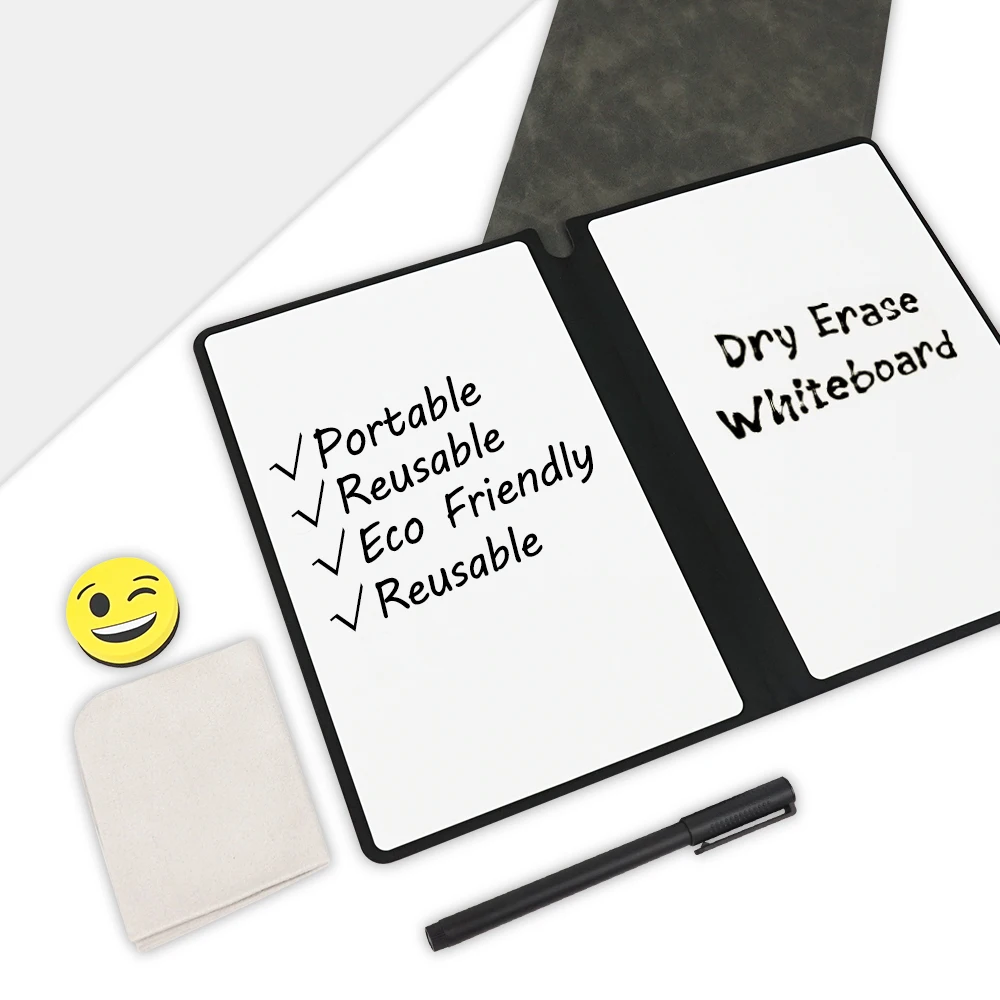 Notebook Dry Erase Office Monthly Program Manuscript Text Drawing Exercises A5 Reusable Whiteboard