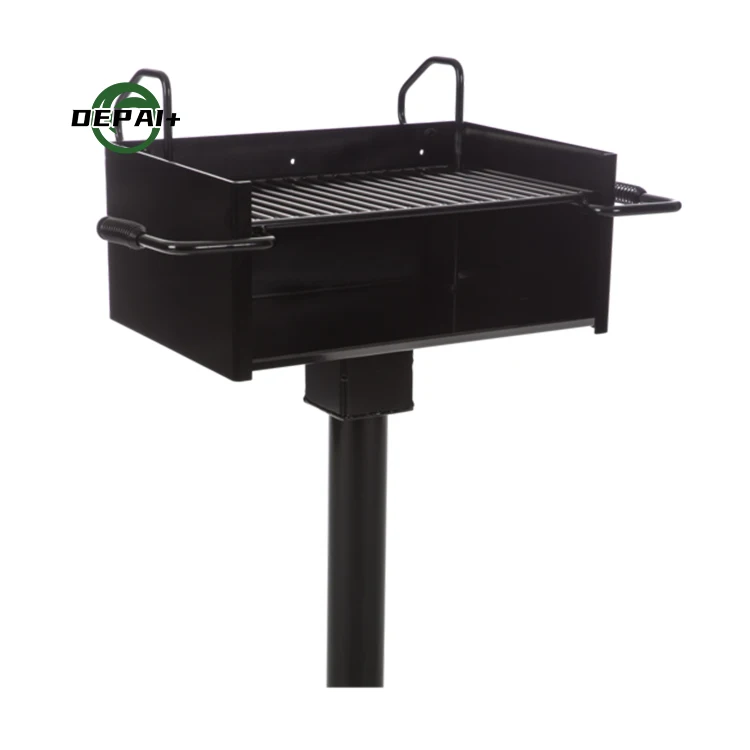 Outdoor Park Portable Ada Rotating Pedestal Charcoal Bbq Grills For