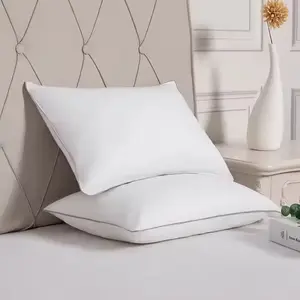 Wholesale Washable Down Feather Pillows Hypoallergenic Soft Fluffy Insert Cushions for Bed Sofa Hotel Customizable