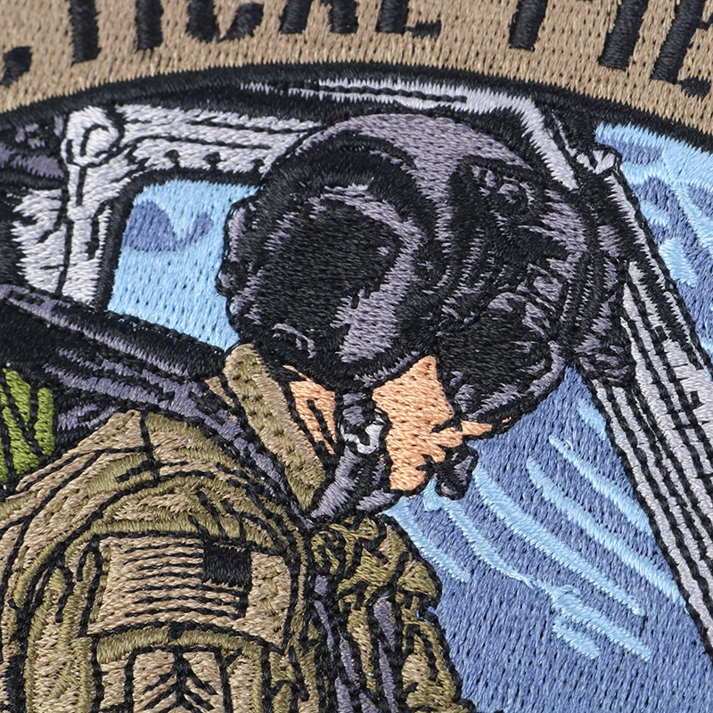 Embroidered Textile Badges Factory Personalized DesignTactical Flight Custom Embroidered Patch