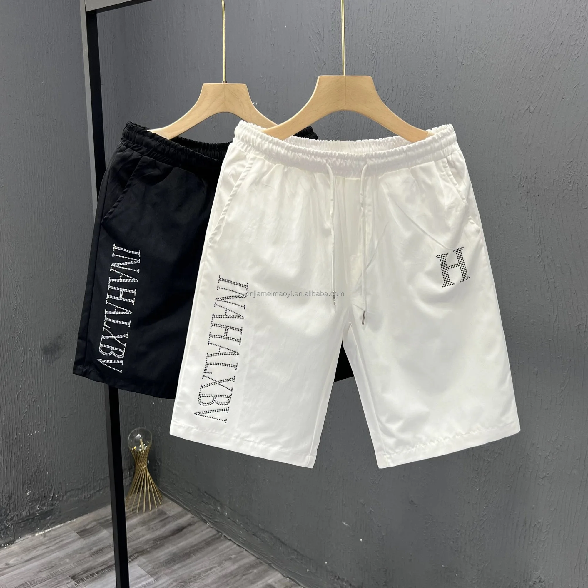 Men's Loose Cropped Shorts Casual Loose Knit Straight Casual Pants