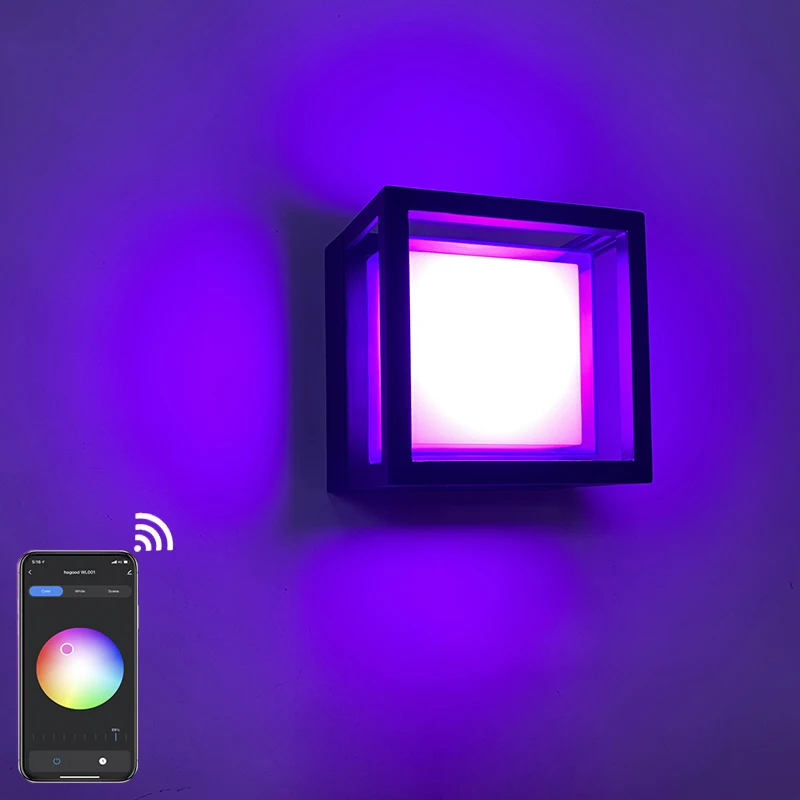 product 10w tuya app control waterproof led wall light for home office garden decoration modern decorative indoor outdoor lighting-38