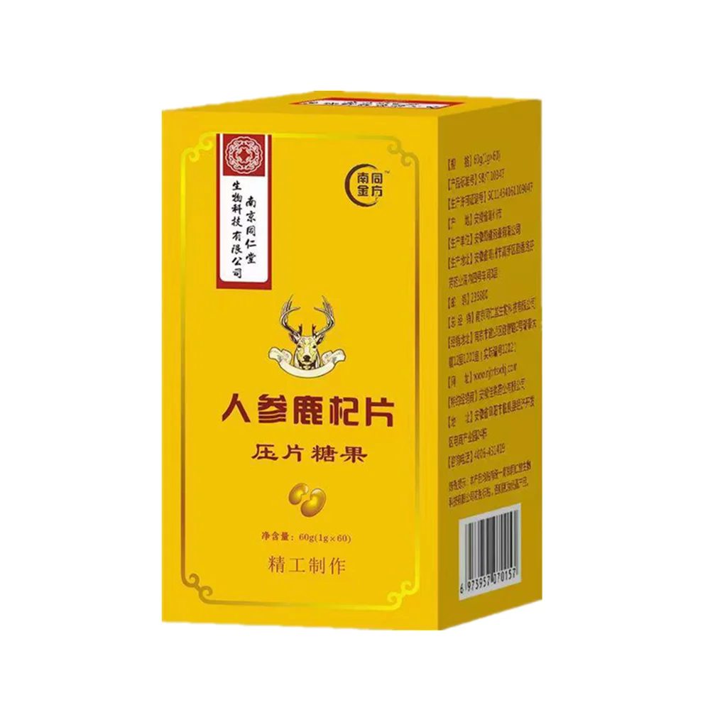 Мужское питание для здоровья женьшень и олень Qi жевательные таблетки