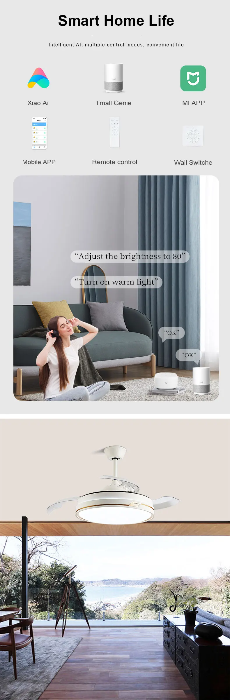 Ceiling Fan, LED, 110-220V, 35W - detail 10