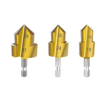 PPR lifting water pipe drill bit hole expansion accessories special hexagonal hole expansion drill 4/6/1 inch set