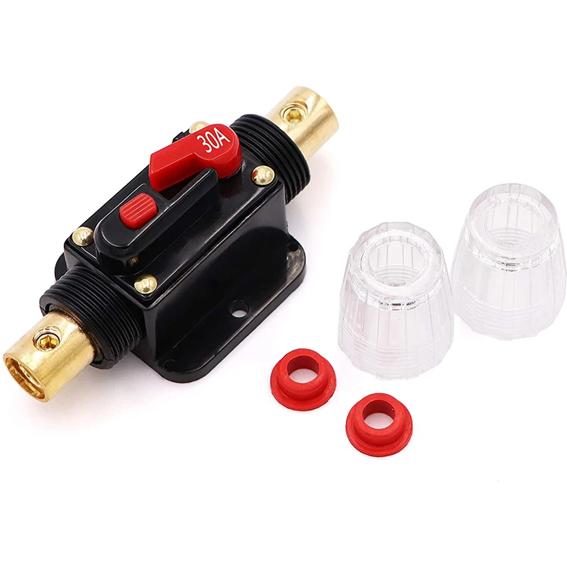 Interruttore Automatico Con Fusibile A Riarmo Manuale 20A, 12-24V DC, Per Auto, Barca, Stereo, Inverter, Sostituisce Portafusibili, Dimensioni 10x4,2x5,6 Cm