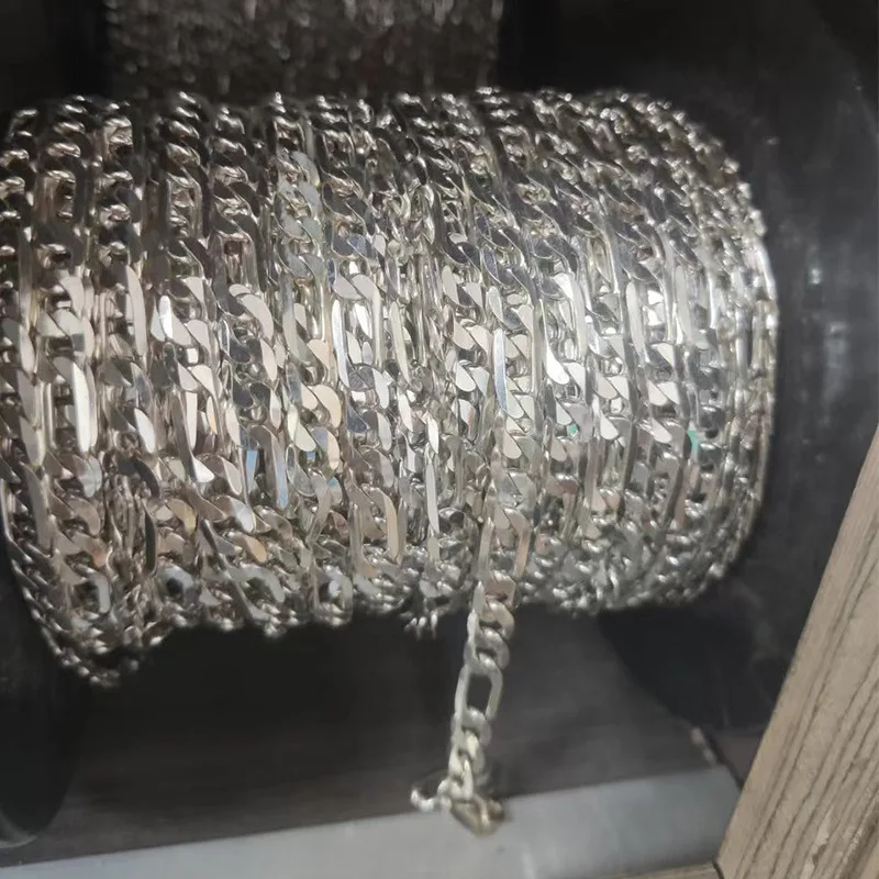 Collana a catena Figaro in argento sterling 45 cm