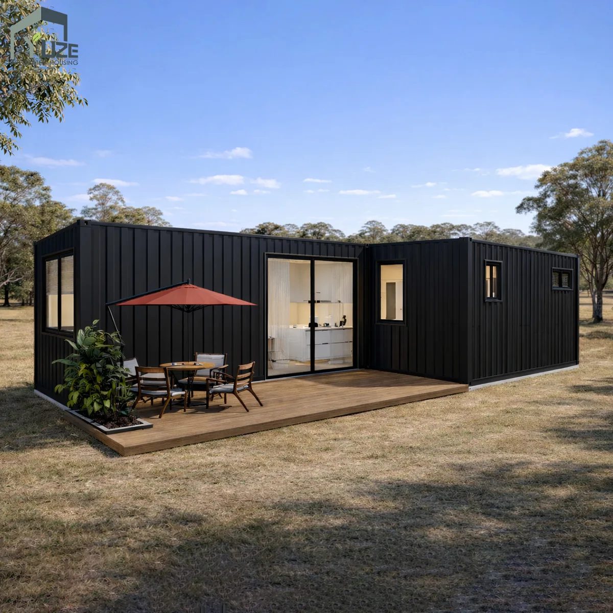 Customized Modern Design Prefab Residential Case Contenedor 20FT 40FT Modified Luxury Container Homes for Living