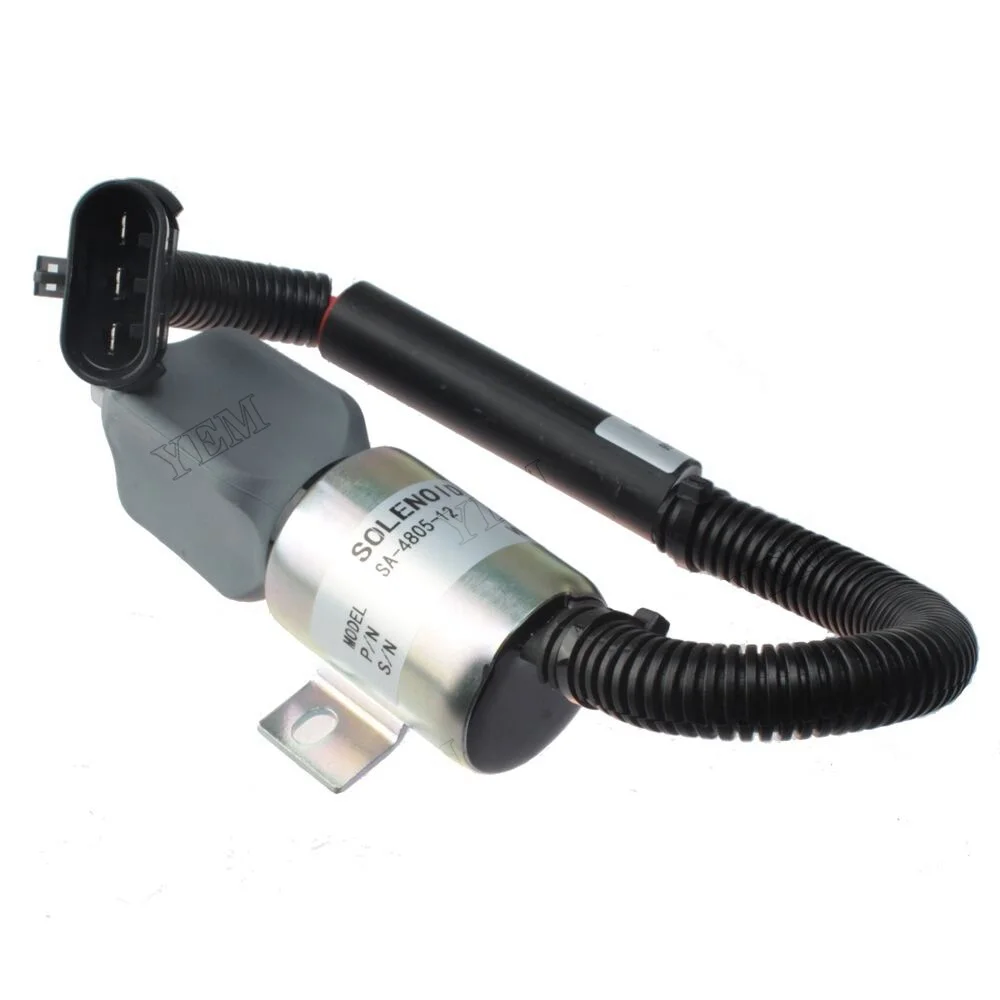 12V 1A 62.2mm Shut Down Solenoid SA-4805-12 1753ES-12E6UC4B1S1CC43 for Kubota Engine With Coil Commander