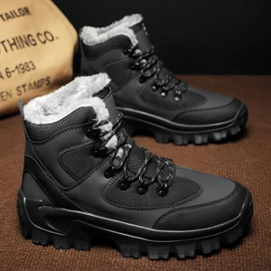 Men's Large Size Outdoor Hiking Boots Casual Sports Shoes with Waterproof and Warm  Comfortable for Winter Sports