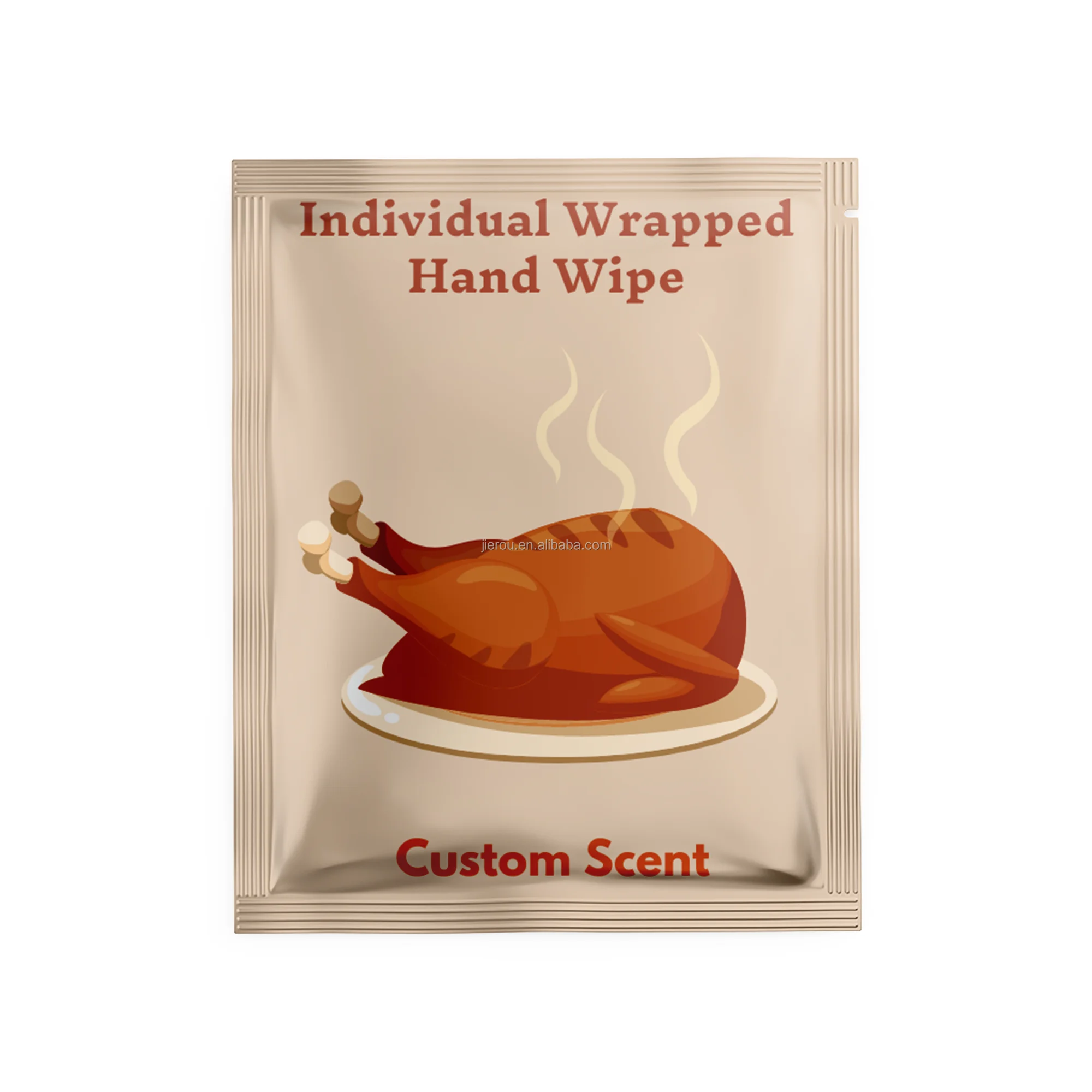 Custom Logo Airline KFC Individual Packing Wet Tissue Single Pack Fragrance Restaurant Wet Wipe for Hand