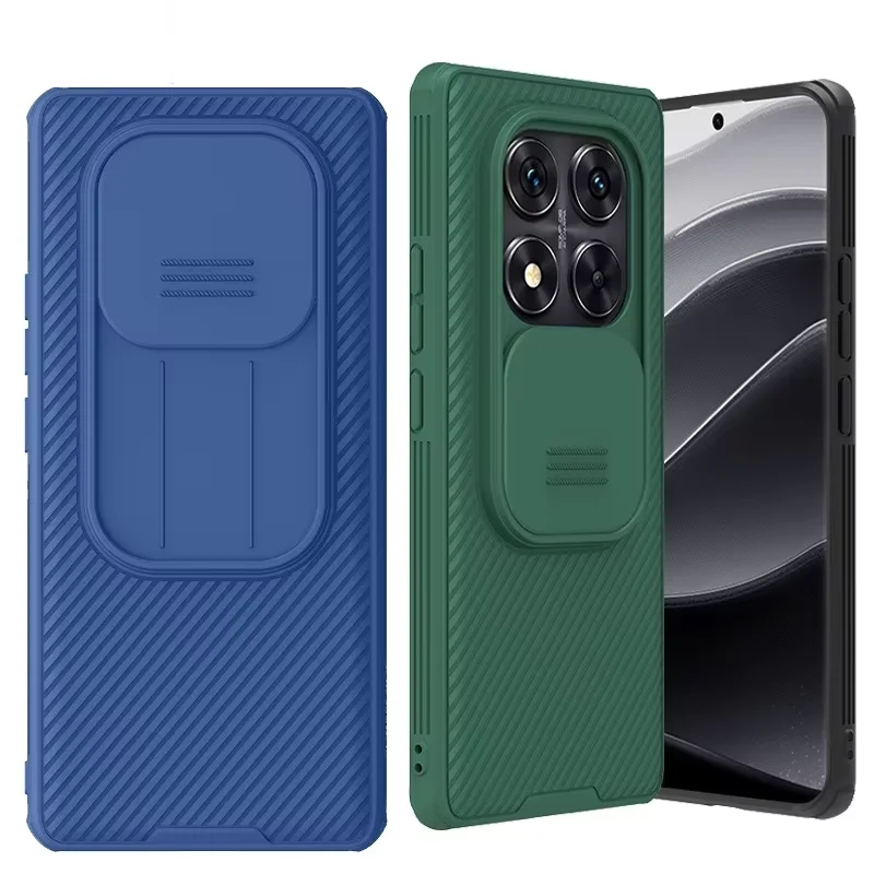 Nillkin Custodia Per Xiaomi Redmi Note 14 Pro+ 5G Con Protezione Fotocamera A Scorrimento, Antiurto, Nero - 2
