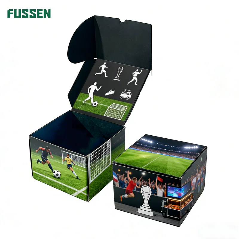 FUSSEN Branded Recycled Materials Collapsible Magnetic Closure Vintage Soccer Fan Zone Football Cap Display Storage Travel Gift