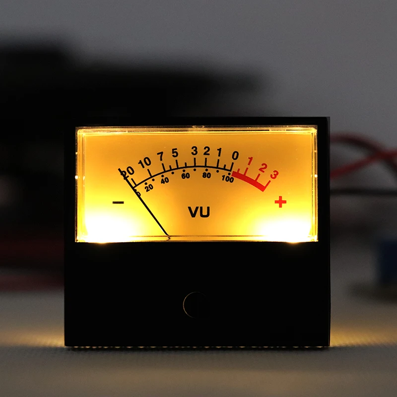 High-Precision Decibel Sound & Audio Volume Meter VU Level Meter with Backlight Analog Display Rectifier Type