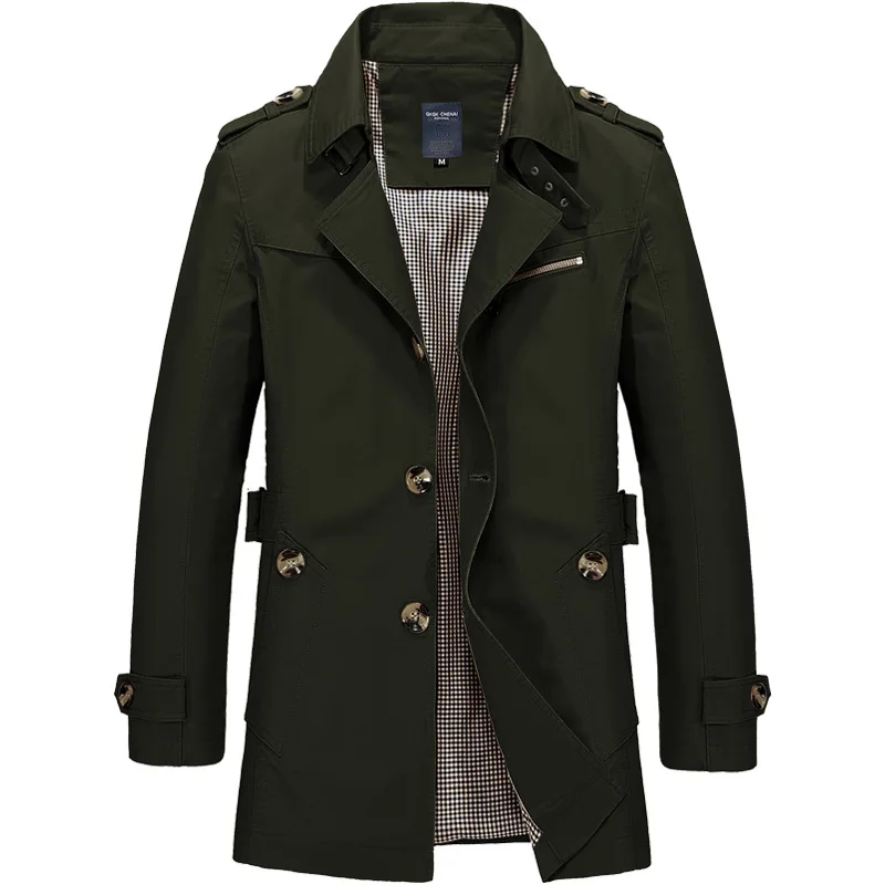 2023 Men Long Sleeve Trench Coat Jacket, Suitable For Men'S Fashion Casual Winter Men Coat