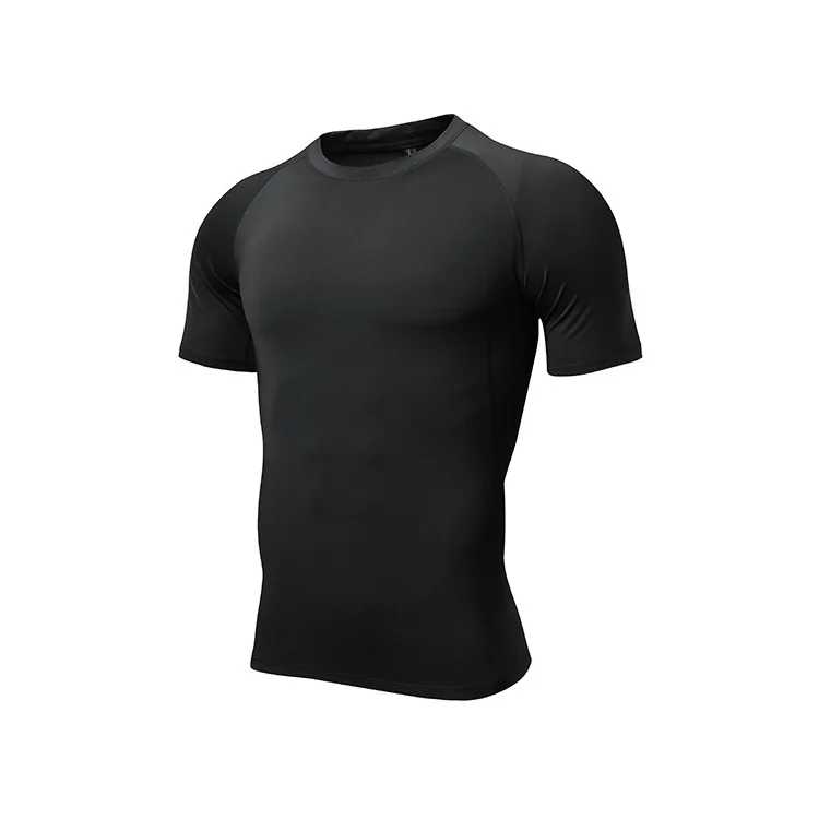 Custom Logo Work Out T-shirt 90 Polyester 10 Spandex Compression ...