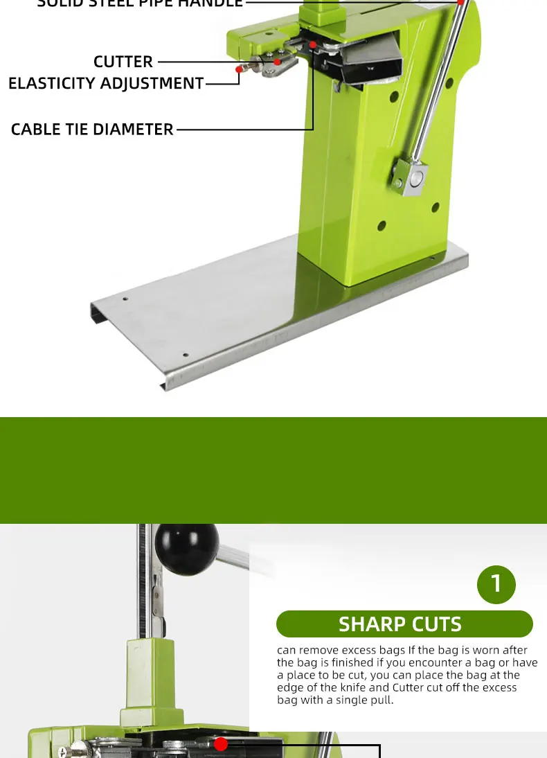 Supermarket Special 711 U Shape Mini Tying Tool Plastic Bag Seal Machine Packing Fruit Vegetable Manual Aluminum Nail Machine