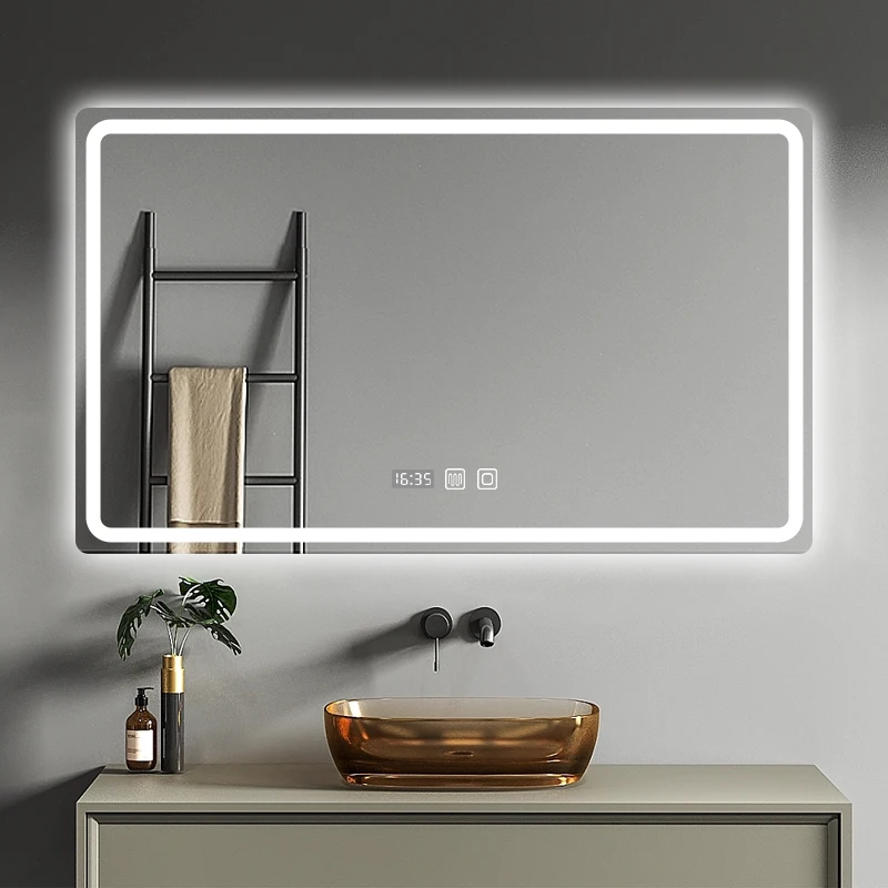 Smart LED Bathroom Mirror Defogger Adjustable Light Led Makeup Mirror Bathroom Mirror with Led Light for Home Bathrooms