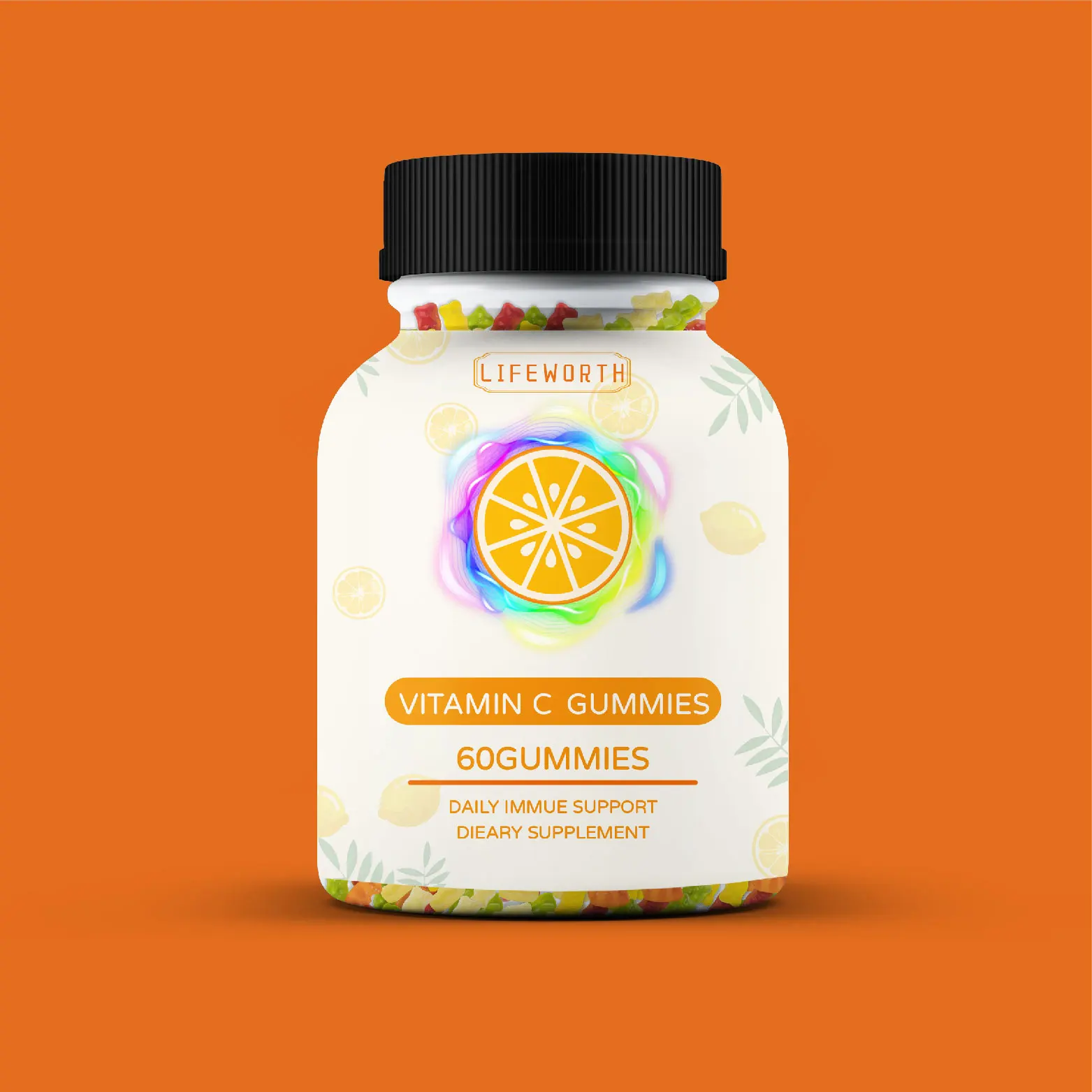 
 Lifeworth, полноспектральная добавка для ухода за здоровьем, витамин С, масло семян конопли, жевательные масляные жевательные КБД  