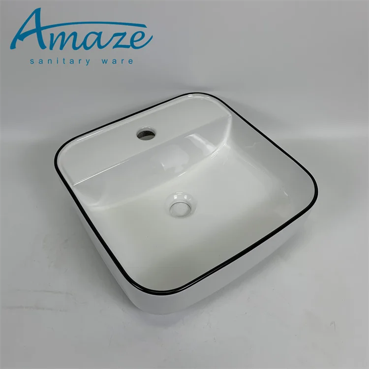 High quality artificial stone bathroom vanity sink counter top washbasin sanitary ware ceramic art basin factory