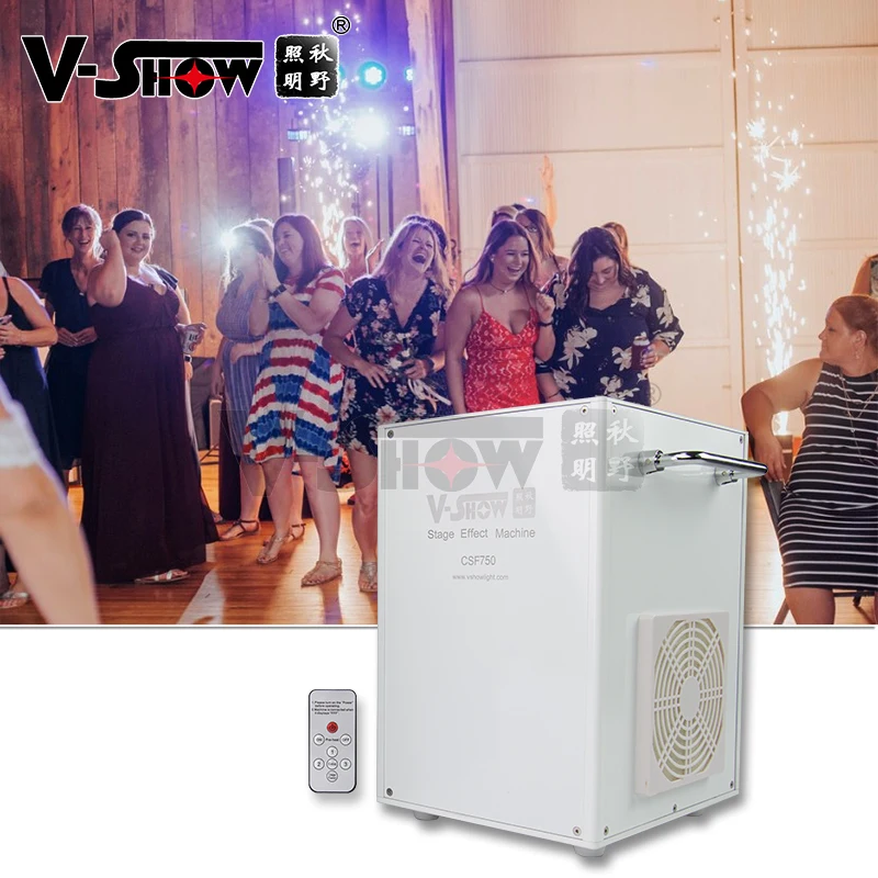 VSHOW CSF750 DMX 512 Cold Pyro Fireworks Machine Indoor Wedding Cold Spark Machine Fountain Sparkler  with Remote Control