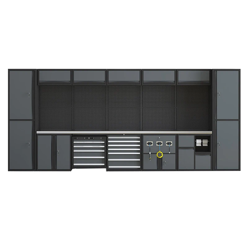 Multi-Functional Steel Tool Workbench with Cabinet for Garage and DIY Use