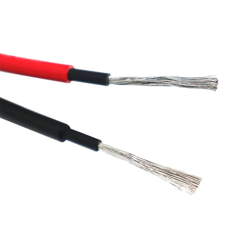 Approvazione Tuv Xlpo filo solare in rame stagnato cavo solare 4Mm Pv cavo elettrico cc cavo di alimentazione fotovoltaico