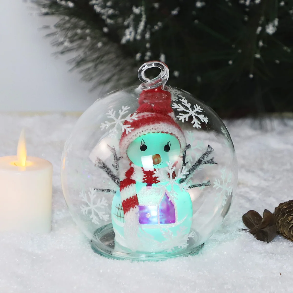 wholesale glass balls cheap christmas hanging ball decoration bauble crafts blown glass snowman ornaments