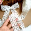 4.0cm Cinta Bordada Flor de Cerezo 5 Yards [Beige]