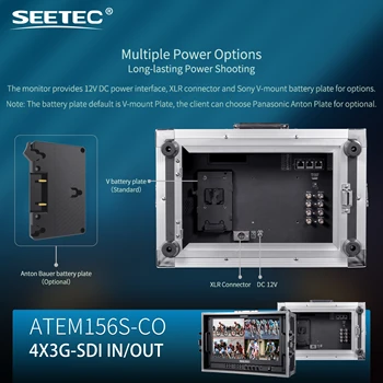 SEETEC ATEM156S-CO 15.6 Inch IPS Full HD 1920x1080 3G-SDI   Portable Carry-on Multi-camera Director Monitor detail image