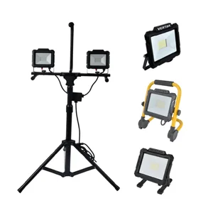Vertak ETL Certificated Waterproof IP65 Yellow Double Metal Tripod 50w High Quality Led Tripod Work Lights