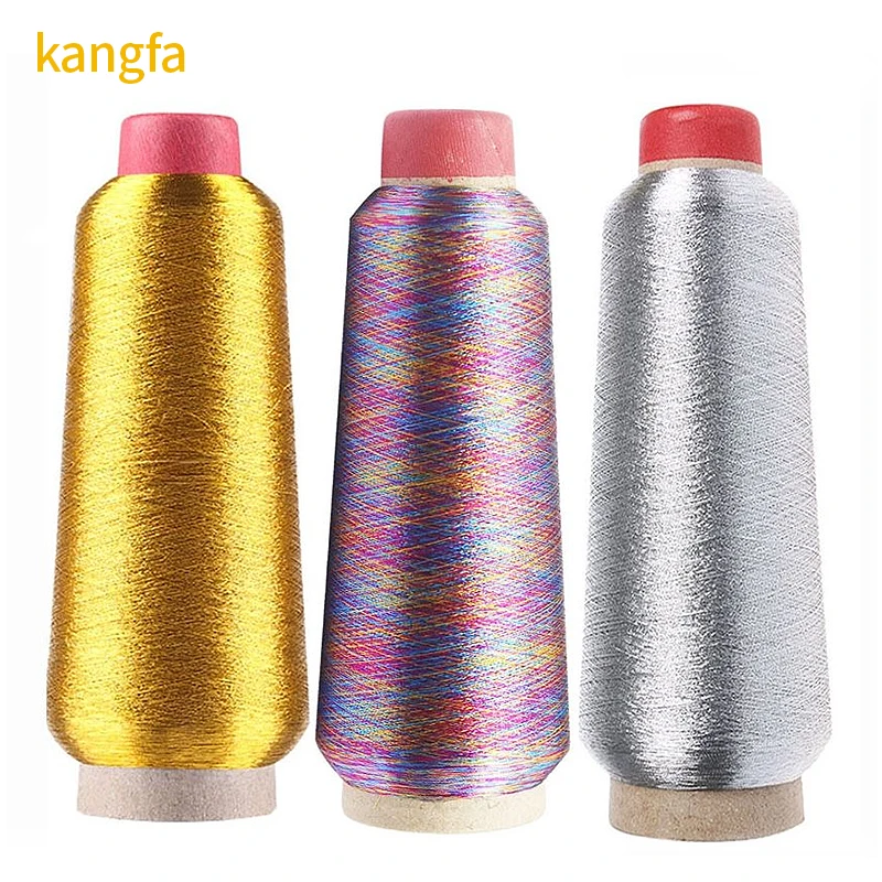 New Gold and Silver Metallic Machine Embroidery Threads 150d Metallic Yarn