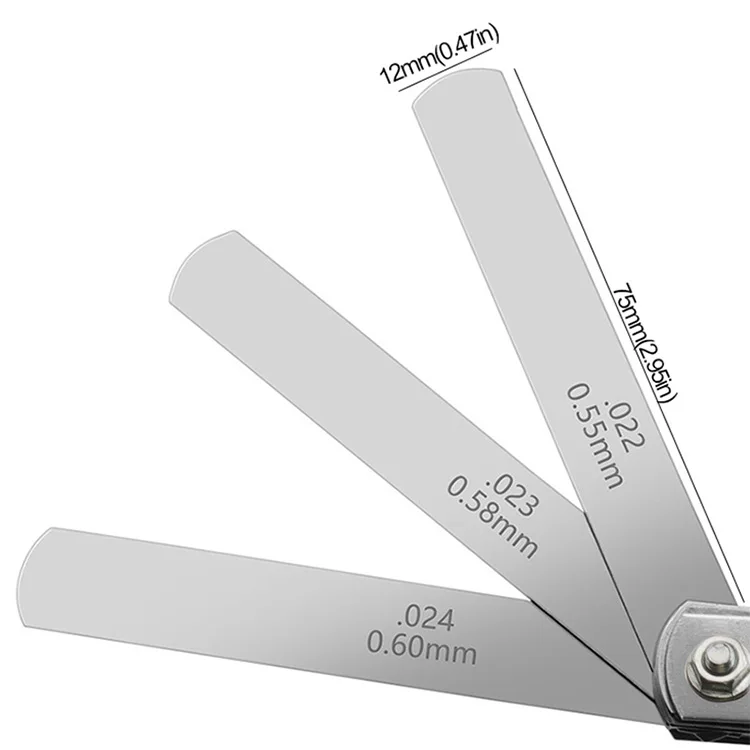 シックネスゲージ 32pc (0.04mm-0.88mm) 折りたたみ　隙間測定 シックネスゲージ 32枚組 測定範囲0.04-0.88mm 隙間測定 タペット調整