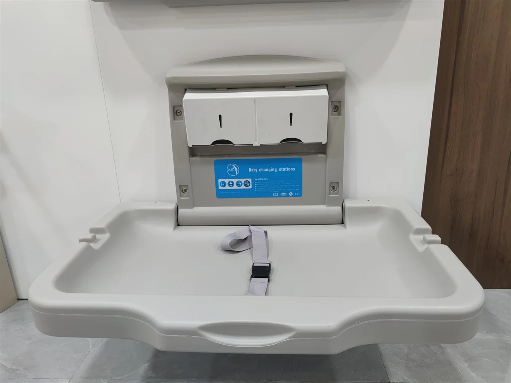Yjl Popular Wall Mounted Baby Changing Station Fold Down Diaper