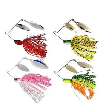 ST006 Fishing Lure UV Effect 5g 7g 10g Crushed Skirt Rubber Jig Skirt Spinner Spoon Buzz Bait Rotating Sequin Accessories – Soft Lure – view 2