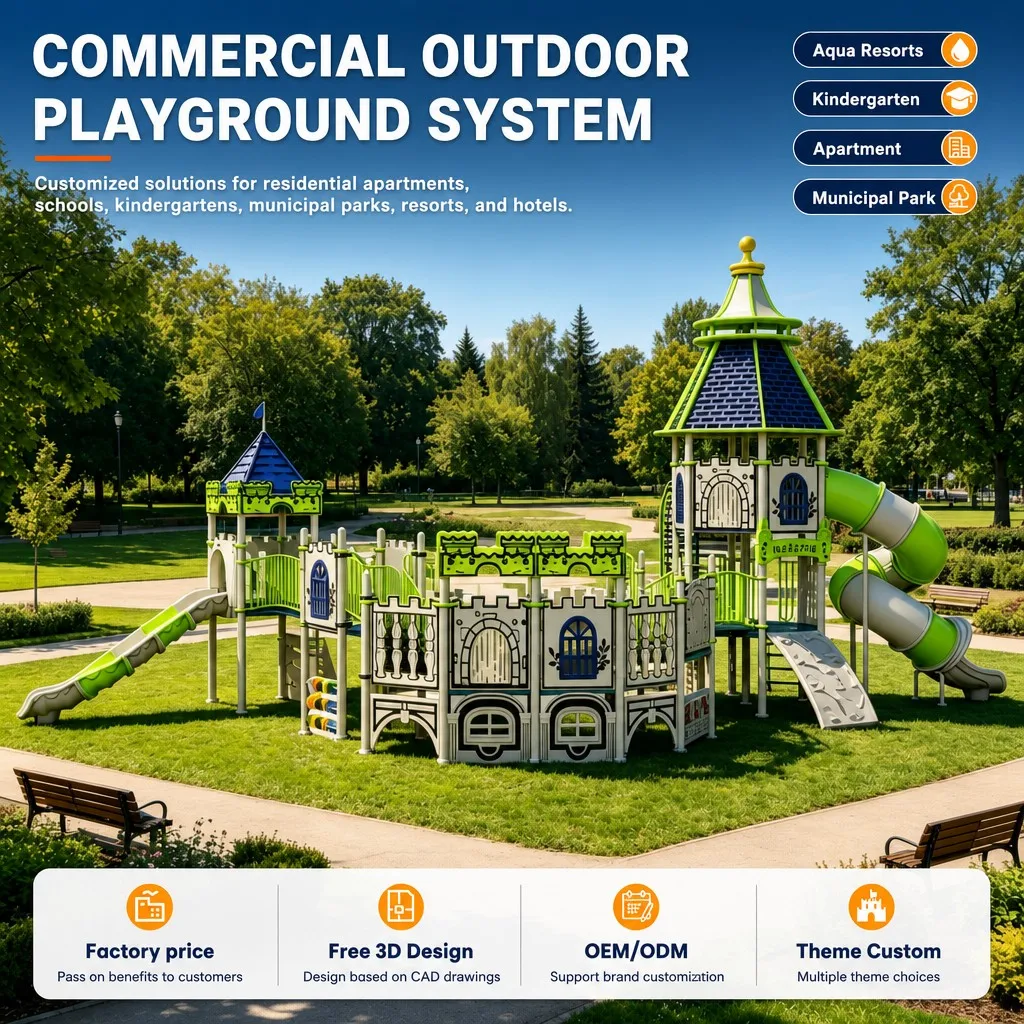 Castle Outdoor Playground Equipment School Kids Climbing Frame Slide Swing Set CE CPC ASTM Certified OEM Wholesale Factory Safe