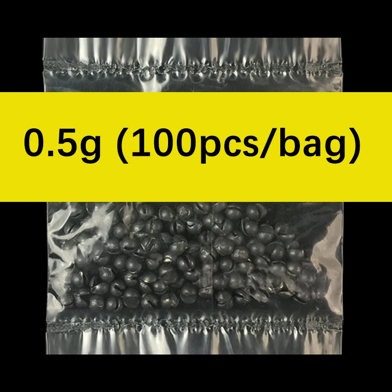 100pcs One Bag Split Shot Fishing Weights Sinkers Kit Fishing Sinker