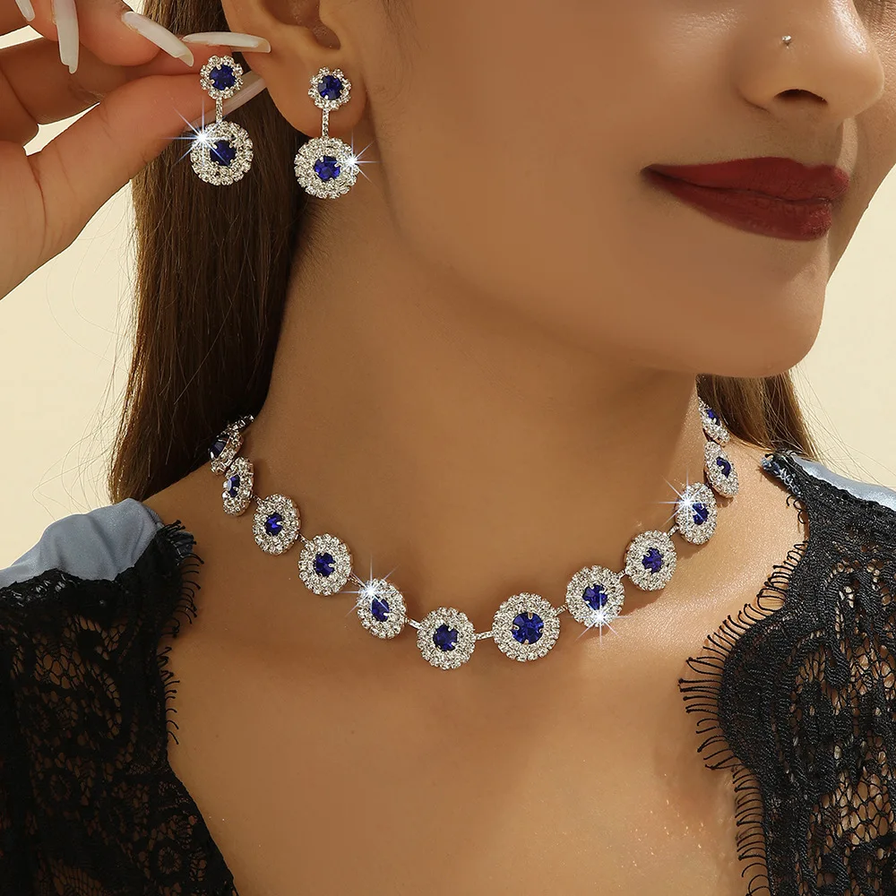 Elegant Water Drop Crystal Jewelry Set