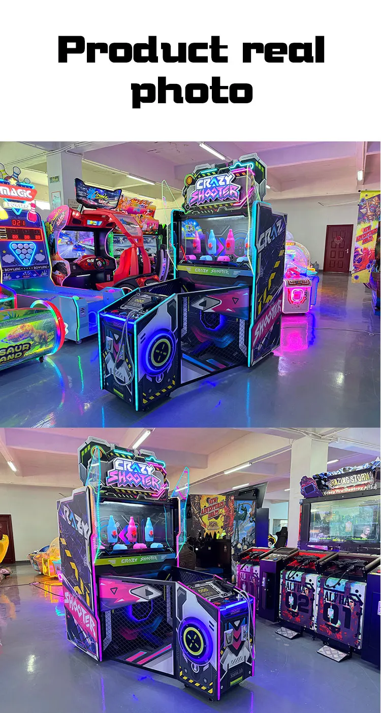 FunPark New Design Metal Arcade Game Crazy Shooter Gun Shooting Simulator Coin Operated Games manufacture