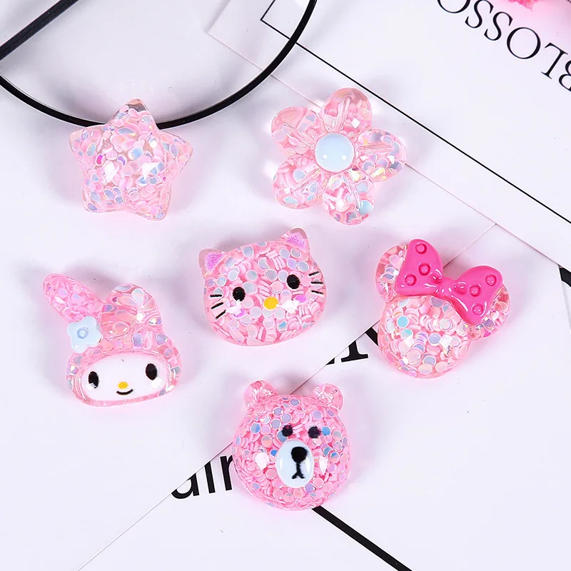 35 Stück Kawaii Mauskopf-Perlen Aus Kunstharz – Bunt, Für Nagelkunst, Schmuck & Basteln