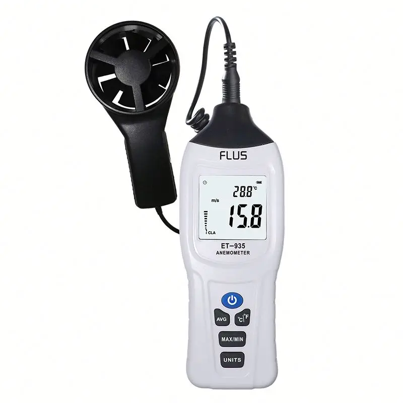 Anemometer Wind Speed Sensor Air Temperature Relative Humidity Flow Digital Handheld Vane Probe Anemometer