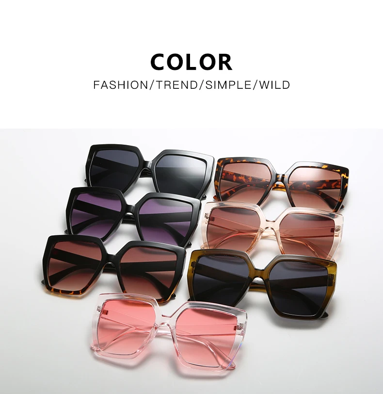 2021 New Shades Plastic Sunglasses Wholesale Fashion Manufacture Women Sunny Lady Sun Glasses