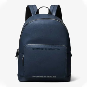 Custom Logo Fashion Pebble Leather Mens Zip Laptop Business Backpack Waterproof Bagpack Bag for Men